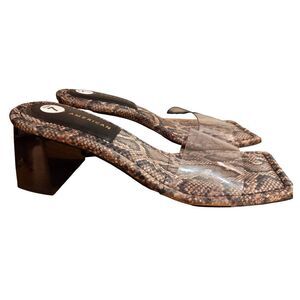 GOOD AMERICAN DESERT SNAKE BLOCK HEEL SANDAL SLIDE NWOB SIZE 7